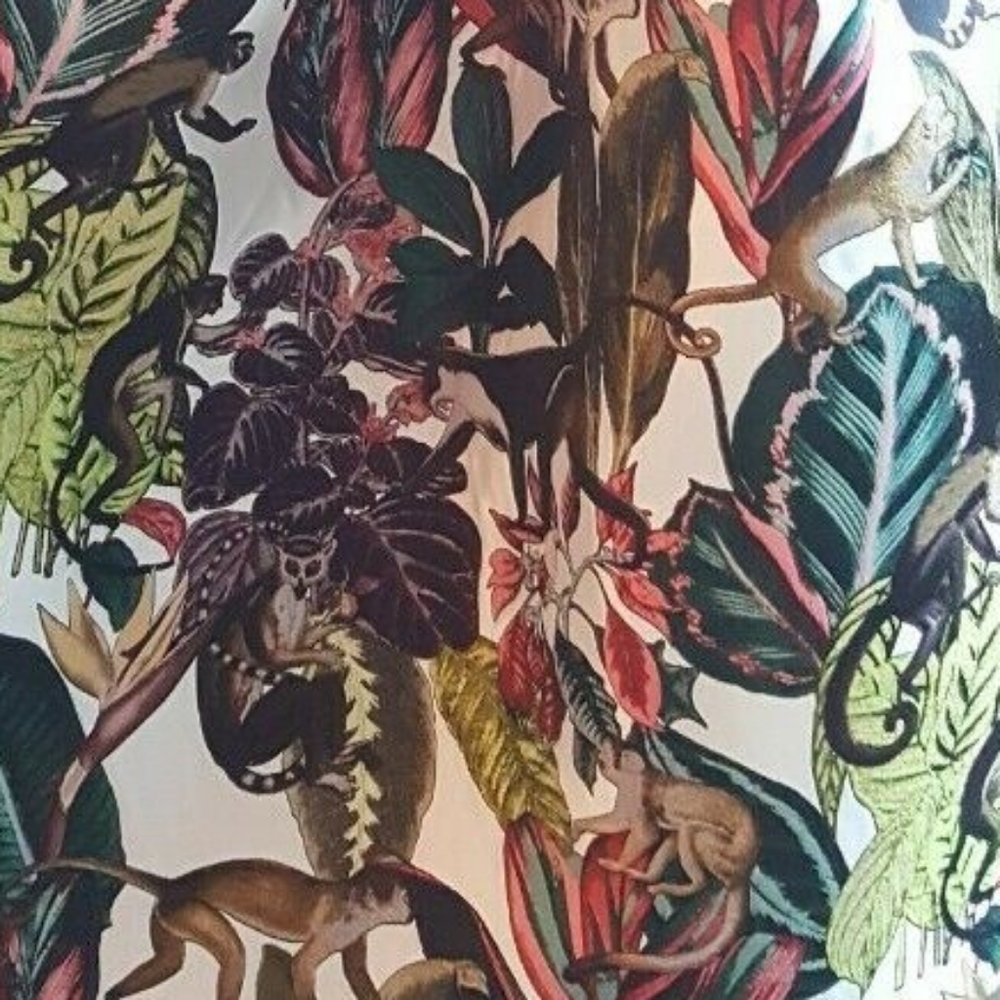 $5,000 NEW W. TAG OSCAR DE LA RENTA JUNGLE MONKEY MIDI RUNW DRESS 8 M - Picture 4 of 11